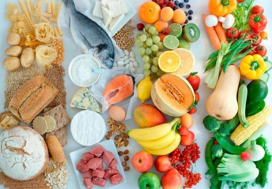 Прехранбени производи од различни групи кои сочинуваат здрава исхрана